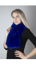 Dark blue rex fur scarf